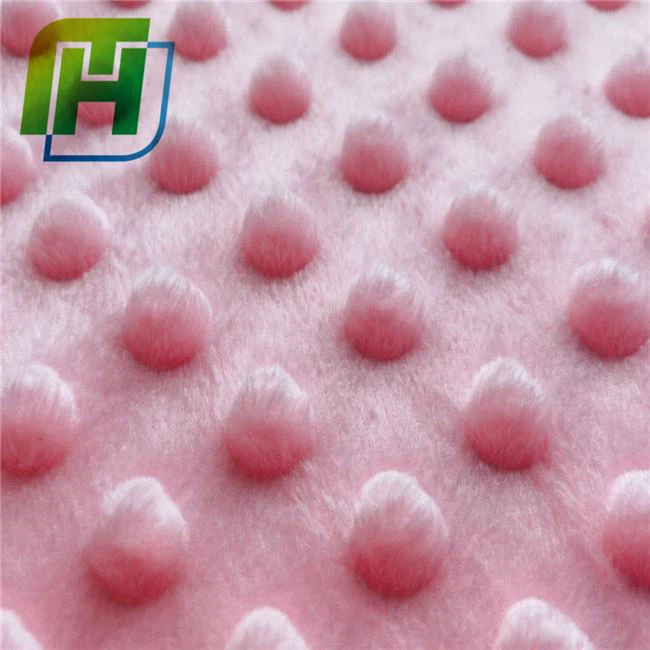 Pinky minky dot fabric