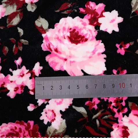 Printed Stretch Velvet Fabric