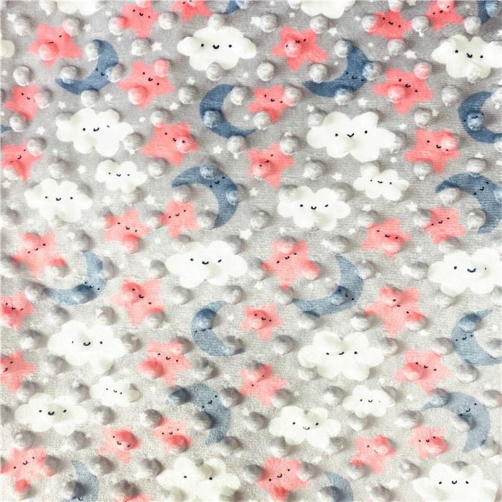 Printed Minky Dot Fabric
