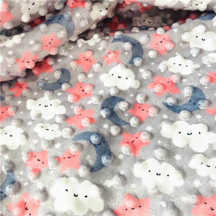 Printed Minky Dot Fabric