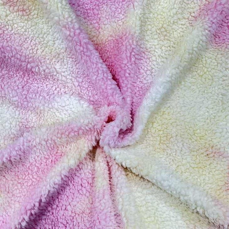 Tie Dye Sherpa Fleece Fabric